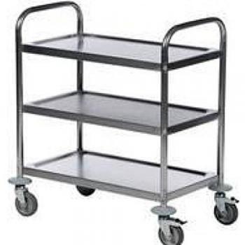 Economy Stainless Steel 3-Shelf Trolley 375609 SBY21216