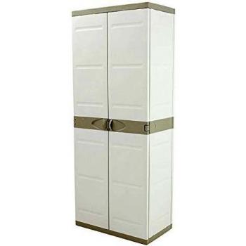Armoire Plastiken 4 étagères Beige 176 cm
