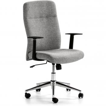 CGIANNAdo Bürokomfort: Ezra Liege‑/Hebebügelstuhl, hellgrauer Stoff, Metall‑Rahmen – Vente‑Stock