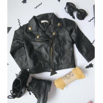 Veste de loisirs en faux cuir pour enfants 0-5 ans