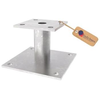 Pointe de poteau double platine galvanisée à chaud GeZu Impex 100 × 100 mm