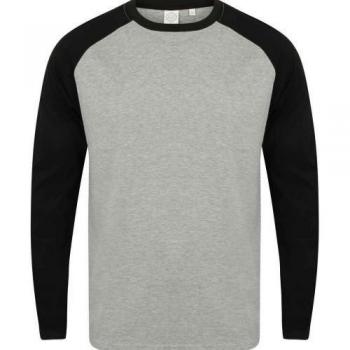 T-shirt uomo Skinni Fit maniche lunghe baseball