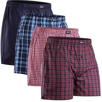 Pack di Boxer Endurance Danesi 4 uniti blu e rosso biologici