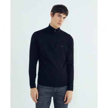 Pull de créateur Tommy Hilfiger – col montant, tissu coton/cashmere
