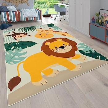 Paco Home Kinderteppich »Bino 582«, rund, 4 mm, Spielteppich, Tiere