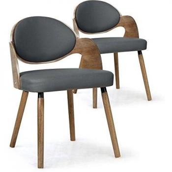 Chaises Estel Menzzo Simili Bois Gris 50,5