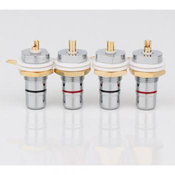 Hi Audio 8PCS Rhodium Gold Plated HIFI RCA Connectors