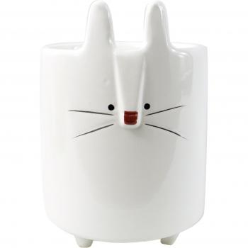White Ceramic Bunny Planter (15cm)