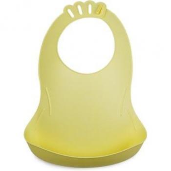 Thermo-Bavoir Bibou ® – Récupérateur de Liquides pour Bébé (Jaune Citron)