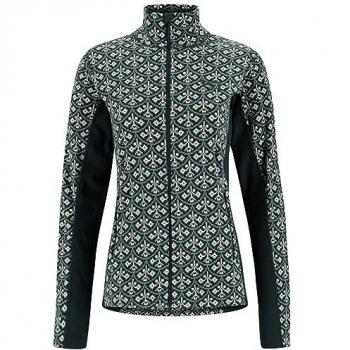 Chaqueta de forro polar Kari Traa Thalena mujer verde oscuro blanco