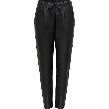 Pantalones Mujer Only Poptrash Coated en Imitación de Piel, Ajuste Jogging, Color Negro, Talla M/L30