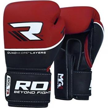 RDX T9 Ace Couro Boxing Gloves Red 12oz