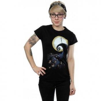 T-shirt en coton Cimetière pour dames de L'Étrange Noël de Monsieur Jack