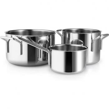 Ensemble de casseroles en acier inoxydable Eva Solo 3 pièces