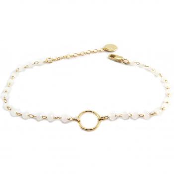 Boho Bracciale Artigianale 9mm in Oro Lavato