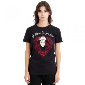 Disney Women’s Evil Queen Valentine Tee – True Love, Black XL