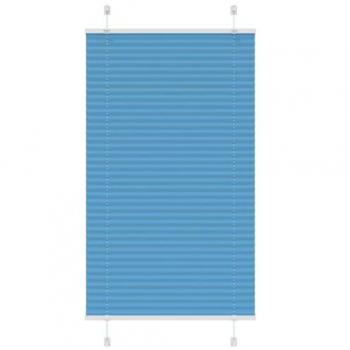 Store plissé bleu 75x150 cm tissu polyester 74,4 cm