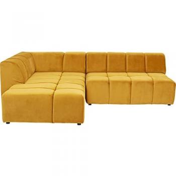 Canapé d'angle fixe Belami gauche en tissu ocre