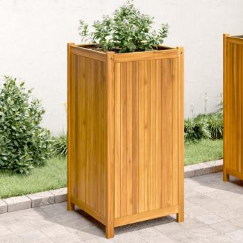 Vidaxl Garden Planter 50x50x100 cm Solid Wood Acacia with Liner