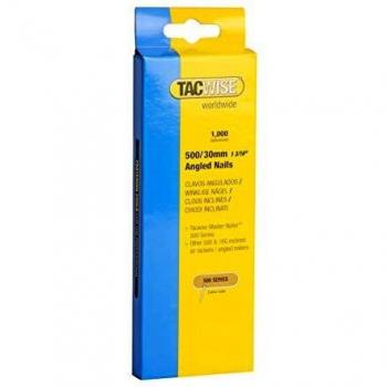 TACWISE 0481 Clavos de 30 mm Inclinados Tipo 500, Metalizado, Caja de 1000