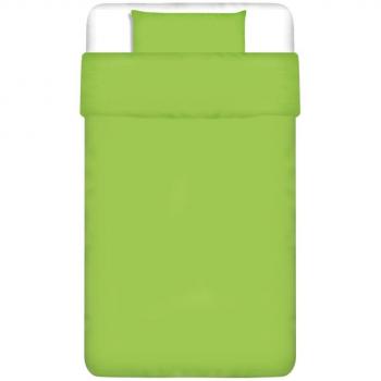Set letto completo vitaXL: copripiumino, piumone e federa in cotone verde 155x200/60x70