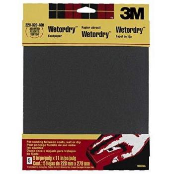 M Wetordry Sandpaper Sheets, Assorted Grits, 230 x 280 mm