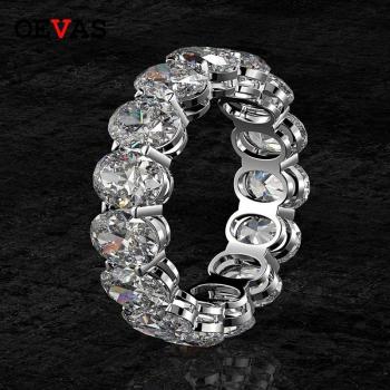 Bague ovale en argent 925, diamant brillant, 5x7mm pour femmes