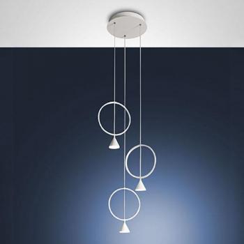 Stylische Pendelleuchte Fabas Luce Sirio 3-flammig 24W LED 2460lm dimmbar EEK