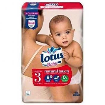 Lotus Baby Natural Touch Mutandine, taglia 3 (7-10 kg), confezione da 40 mutandine