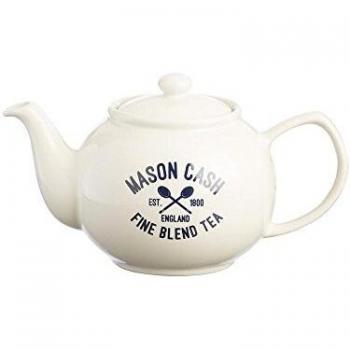 Mason Cash Varsity Cream Ceramic Teapot Ensemble – 6 Cups