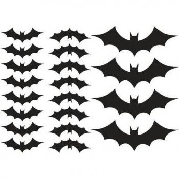 20 decorazioni murali pipistrello per Halloween, adesive e impermeabili
