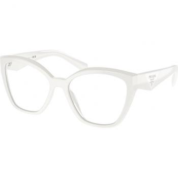 Prada PR 20ZV 17K1O1 Women's White Geometric Eyeglasses