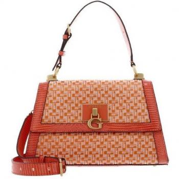 Sac à épaule Stephi en cuir orange