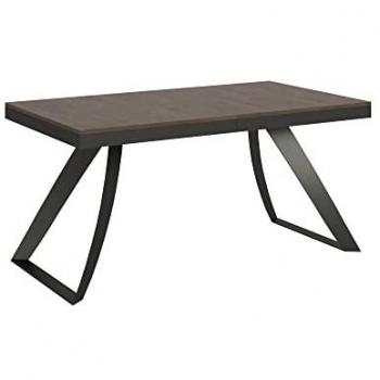 Table Extensible Avec Pieds Acier Anthracite Incurvés Volta Evolution 160 À 264 Cm-marron-160 À 264 Cm