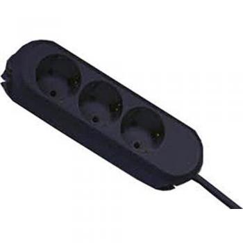 Bachmann Multiprise 3 Prises Schuko Noir