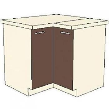 Küchen Eckschrank 89x89 cm – Modell Mary 240, Eiche Chamonix (hell/dunkel)