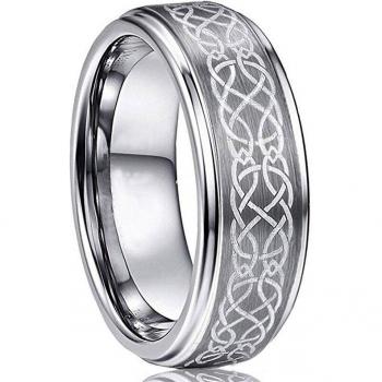 Bague élégante en acier inox avec breloques