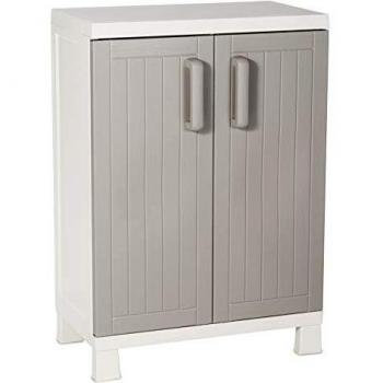 Armadio Wood Midi Basso 65x37x93 cm – Grigio Chiaro