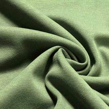 Jersey Stoff Baumwolle Interlock schilfgrün T-Shirt Tricot weich dehnbar