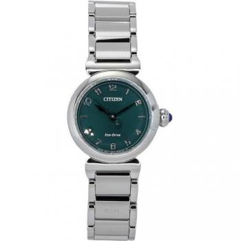 Eco-Drive L May Bell Mini Green Stainless Steel Timepiece