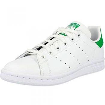 Adidas Stan Smith Cf Youth Low Top Sneaker, White (Footwear White/Green)
