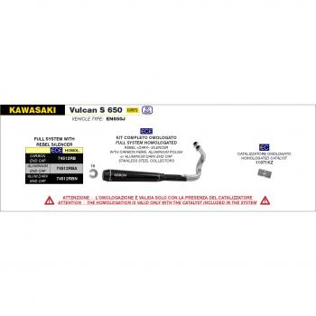 Scarico Arrow Rebel 650 Completo con Copertura Posteriore