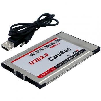 Tapis d’extension PCI/PCMCIA en USB 2.0 (2 ports, 480 Mbps)
