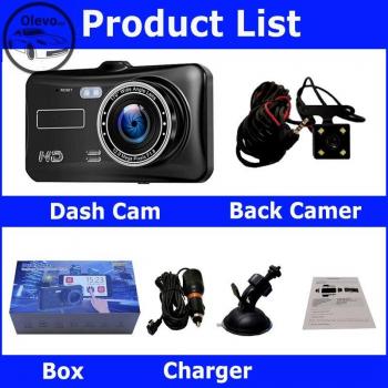 Olevo 4 Dual Camera Car DVR with IPS Display