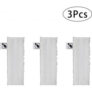 Pack de 3 pièces de vadrouille en tissu pour nettoyage vapeur