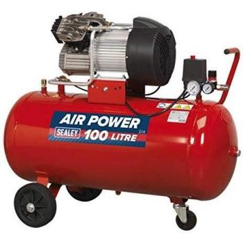 COMPRESSOR 100LTR V-TWIN DIRECT DRIVE 3HP FROM SEALEY SAC10030 SYD