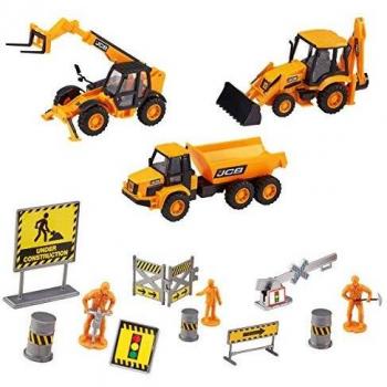 Teamsterz JCB Construction Series Backhoe Digger Vehicle Set