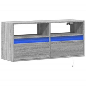 Lumen TV Kabinet – Houten Wandplank, 2 Lades