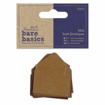 20-Piece Mini Brown Kraft Envelope Collection