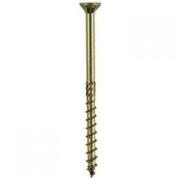 Vite struttura legno testa svasata, acciaio elettrozincato giallo, 8×100 mm Torx, T40 – kit da 50 unità